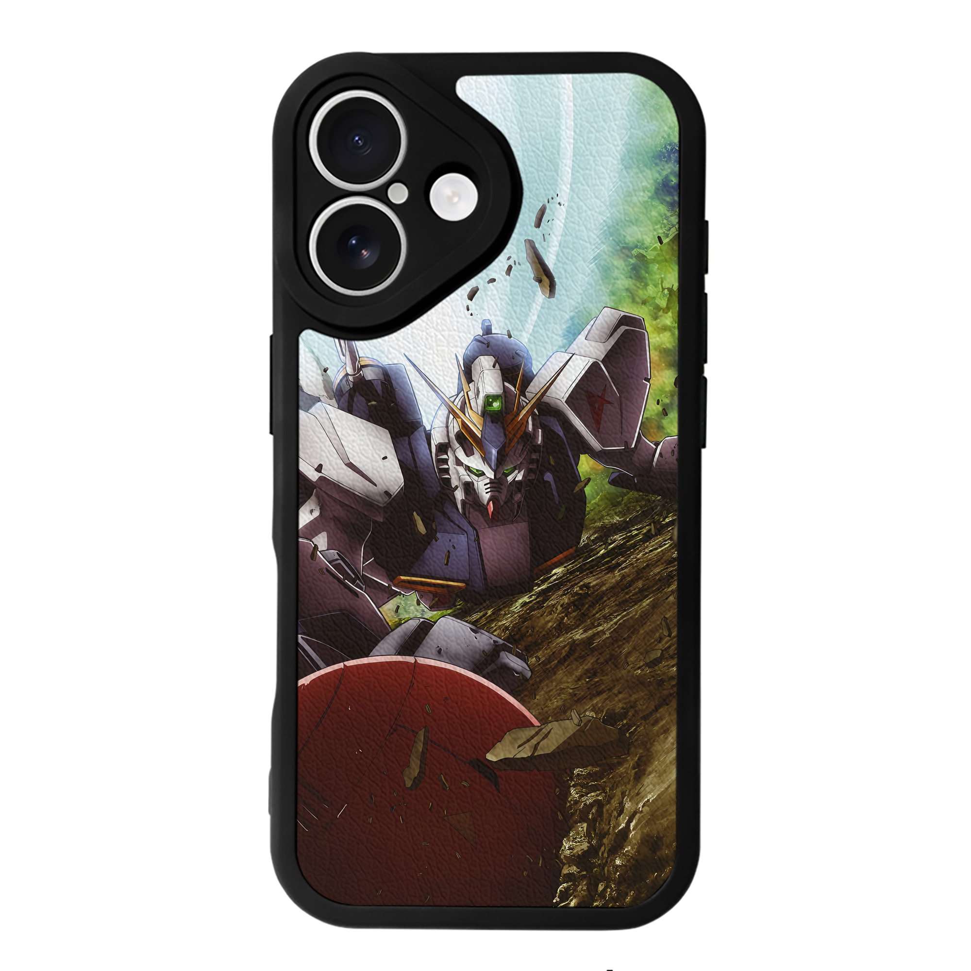 （画像用） 機動戦士ガンダム Mobile Suit Gundam 【iPhone 16シリーズ対応】シリコンスマホケース（レザー調） 材質：シリコン